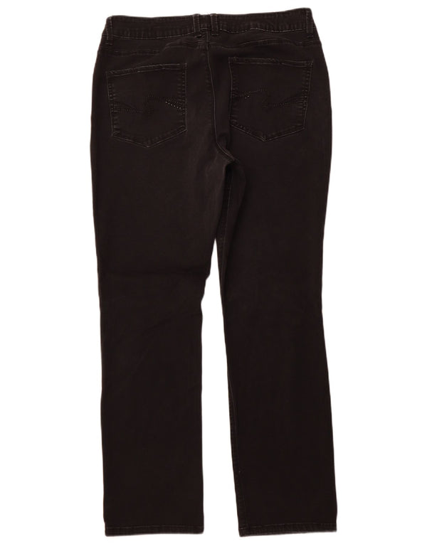 LEE Womens Perfect Fit Straight Casual Trousers US 14 XL W32 L29  Black