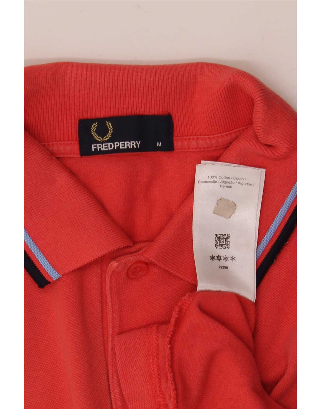 Мужская рубашка поло Fred Perry, хлопок в красную полоску среднего размера
