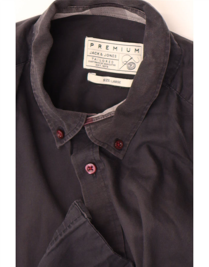 Мужская рубашка Jack & Jones, большая, темно-синяя