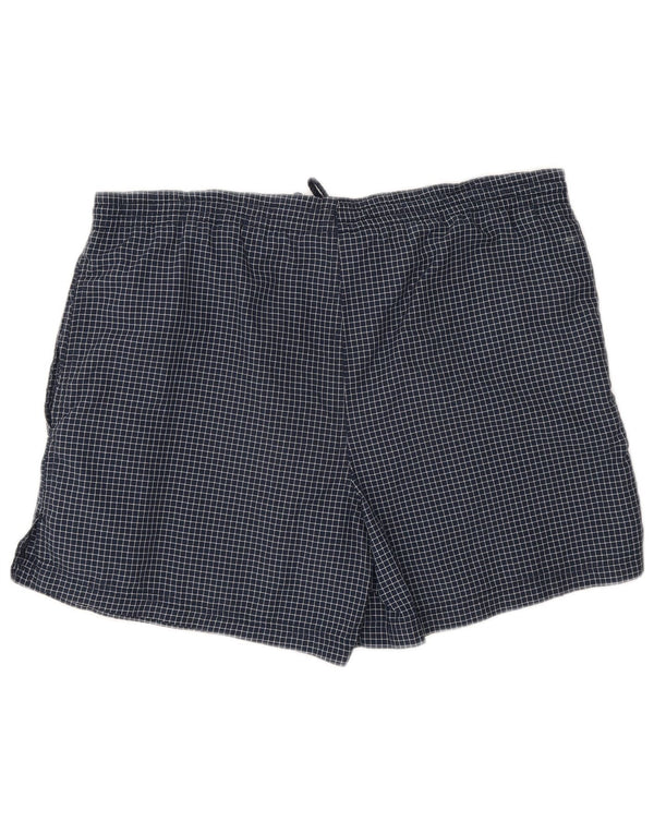 Мужские спортивные шорты Umbro UK 30/32, маленькие, темно-синие в клетку, нейлон