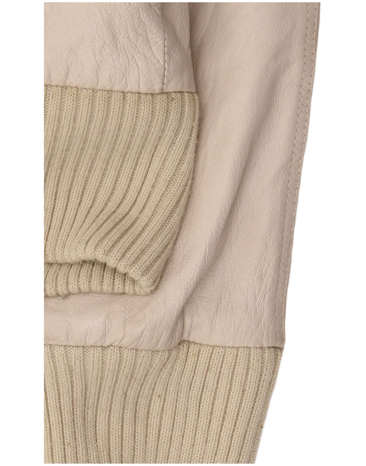 Conbipel Женская кожаная куртка IT 48 XL Белая кожа