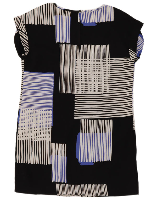 Женское платье прямого кроя Next UK 14, большой черный полиэстер с геометрическим рисунком
