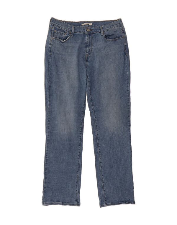 Женские прямые джинсы LEVI'S 505 с высокой посадкой США 16 2XL W34 L32 Синий хлопок