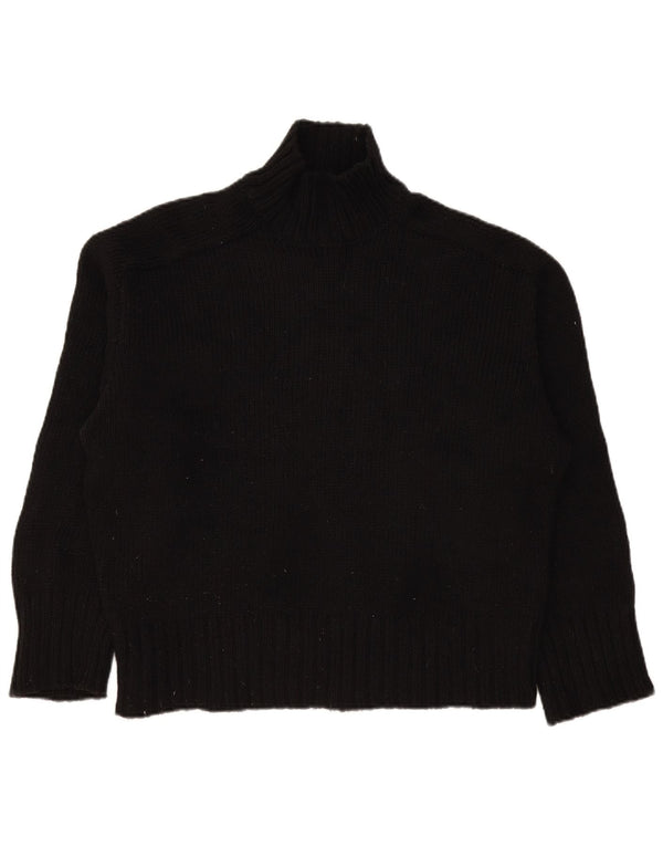 Женский свободный джемпер с высоким воротником Zara UK 14, средний черный