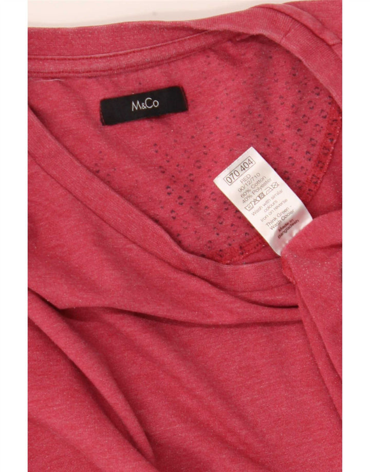 Мужская футболка M&Co Top XL, красный хлопок