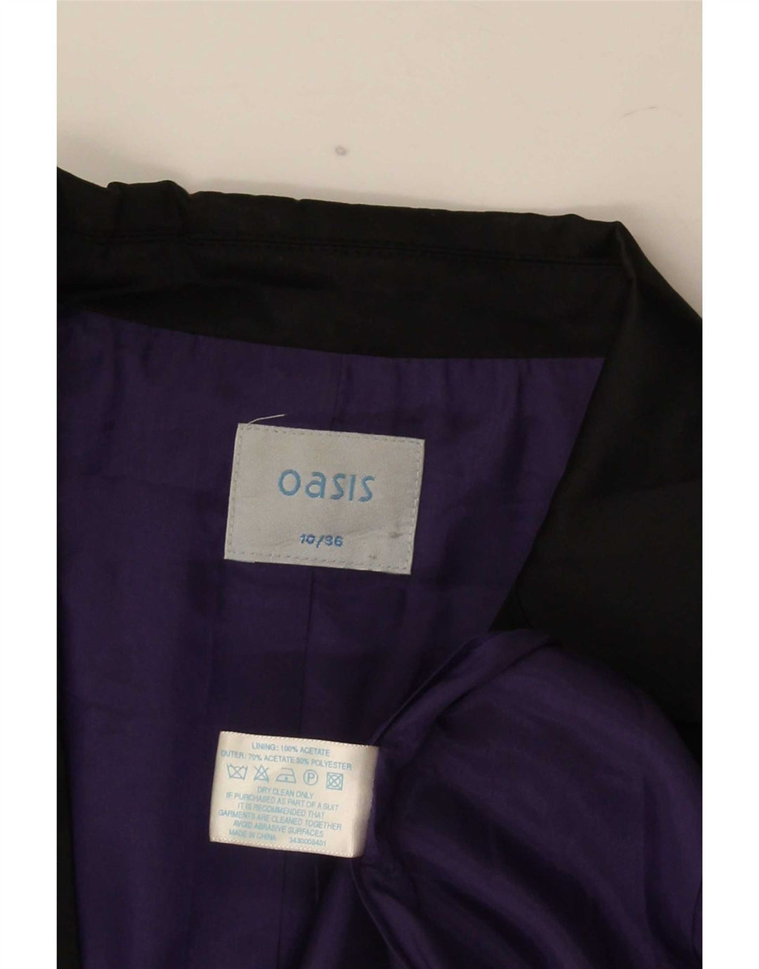 Женский пиджак Oasis на 1 пуговице, Великобритания, 10 маленьких размеров, черный ацетат