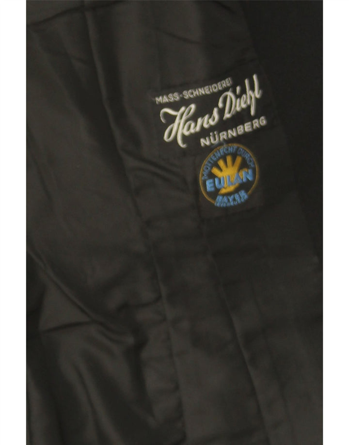 VINTAGE Womens 3 Button Blazer Jacket UK 12 Medium Black Vintage Vintage and Second-Hand Vintage from Messina Hembry 