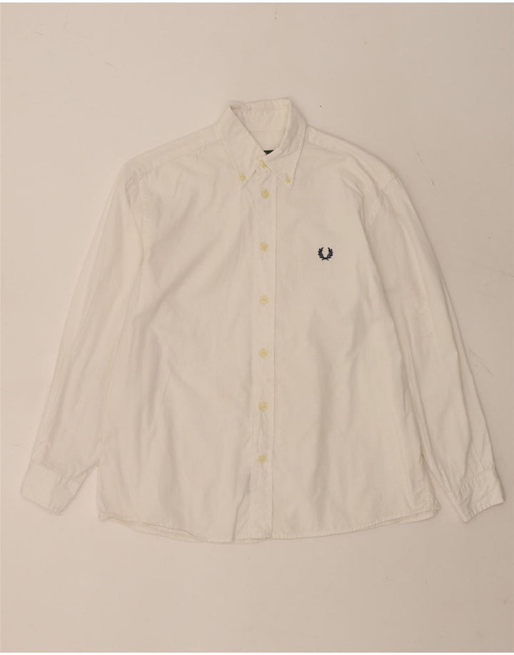 Рубашка Fred Perry для мальчиков 11-12 лет, белый хлопок