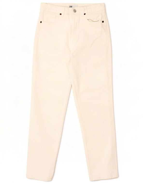 Женские джинсы с высокой талией Zara EU 36 XS W26 L27, белый хлопок