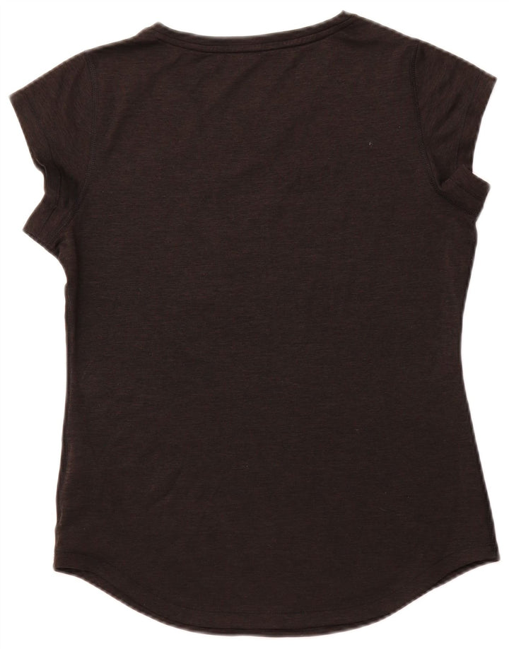 PUMA Womens Graphic T-Shirt Top UK 12 Medium Black Polyester