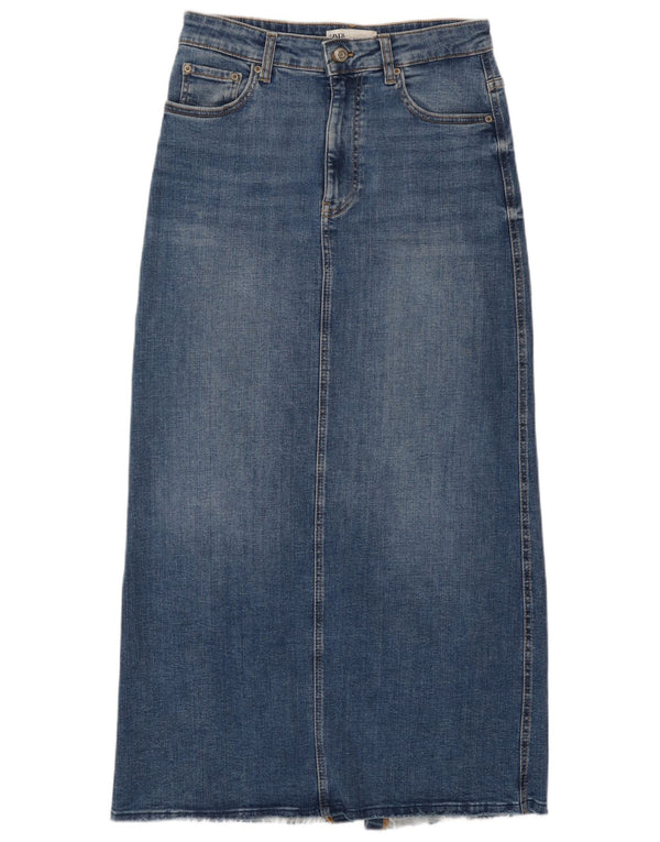Женская джинсовая юбка макси с высокой талией Zara, средняя W28, синяя