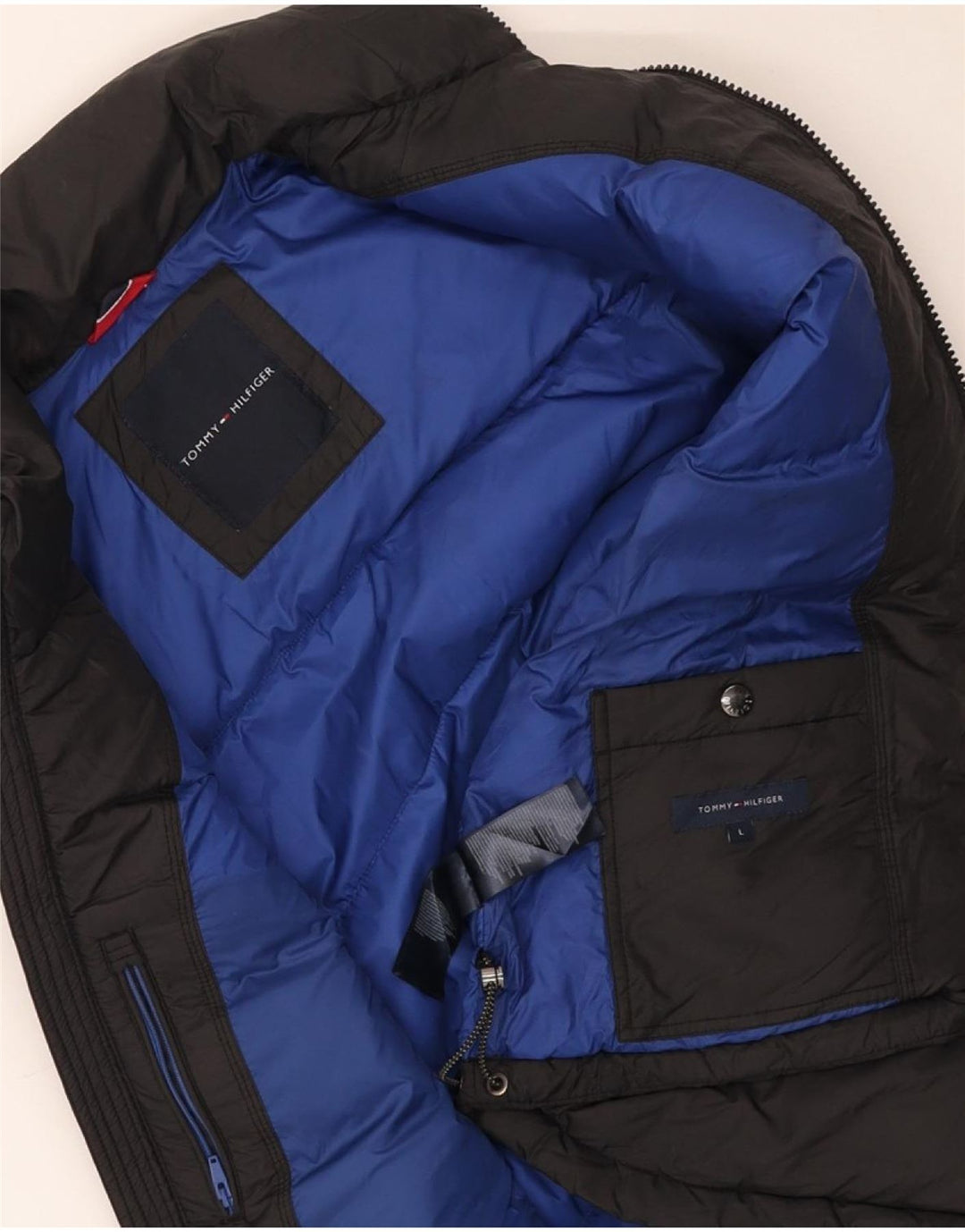 Мужской утепленный жилет TOMMY HILFIGER UK 40, большой черный нейлон