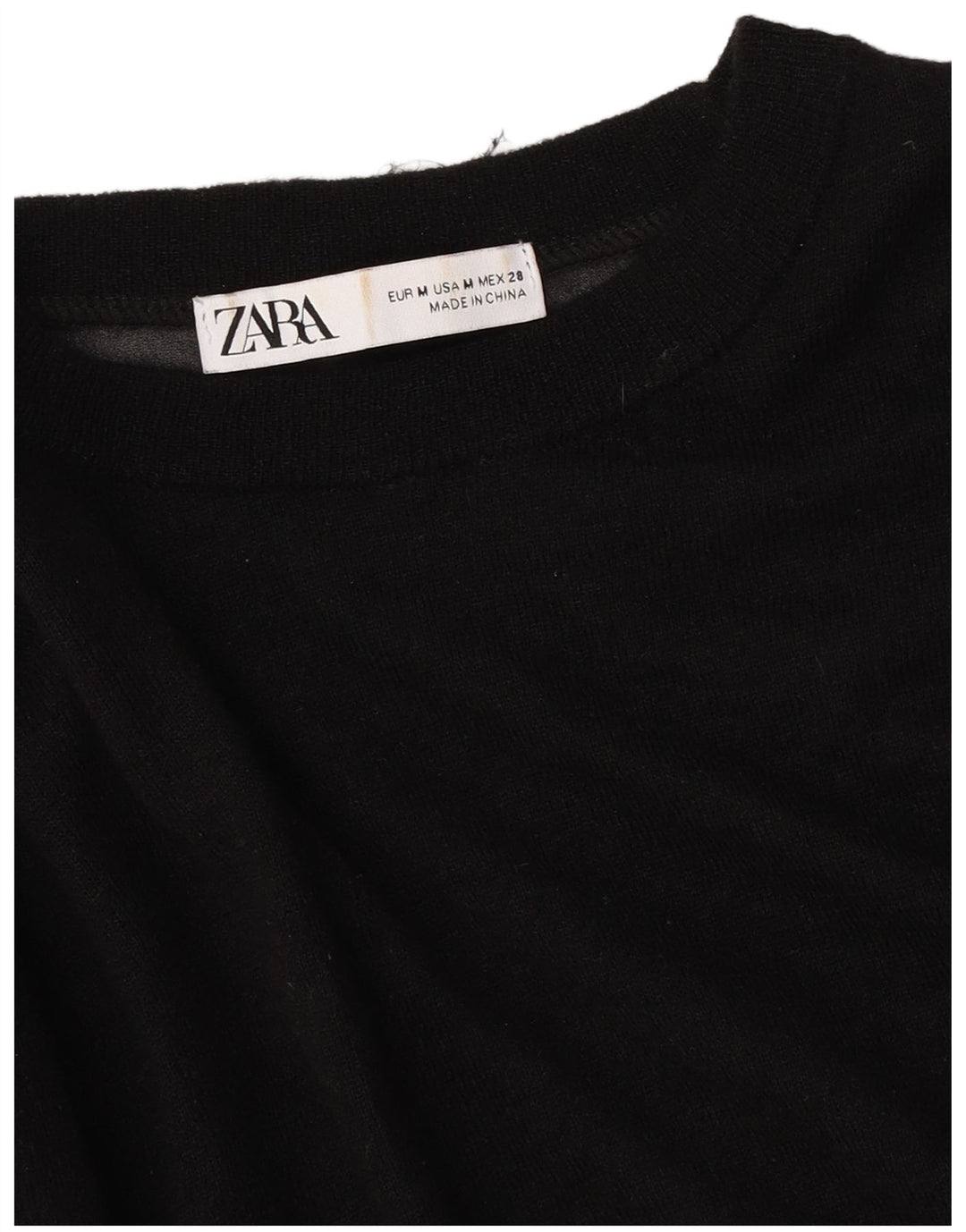 Женский свободный джемпер с вырезом «лодочка» Zara UK 14, средний черный