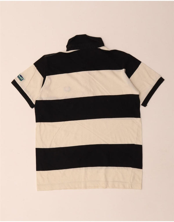 Рубашка-поло для регби Fred Perry для мальчиков 9–10 лет, черная в полоску