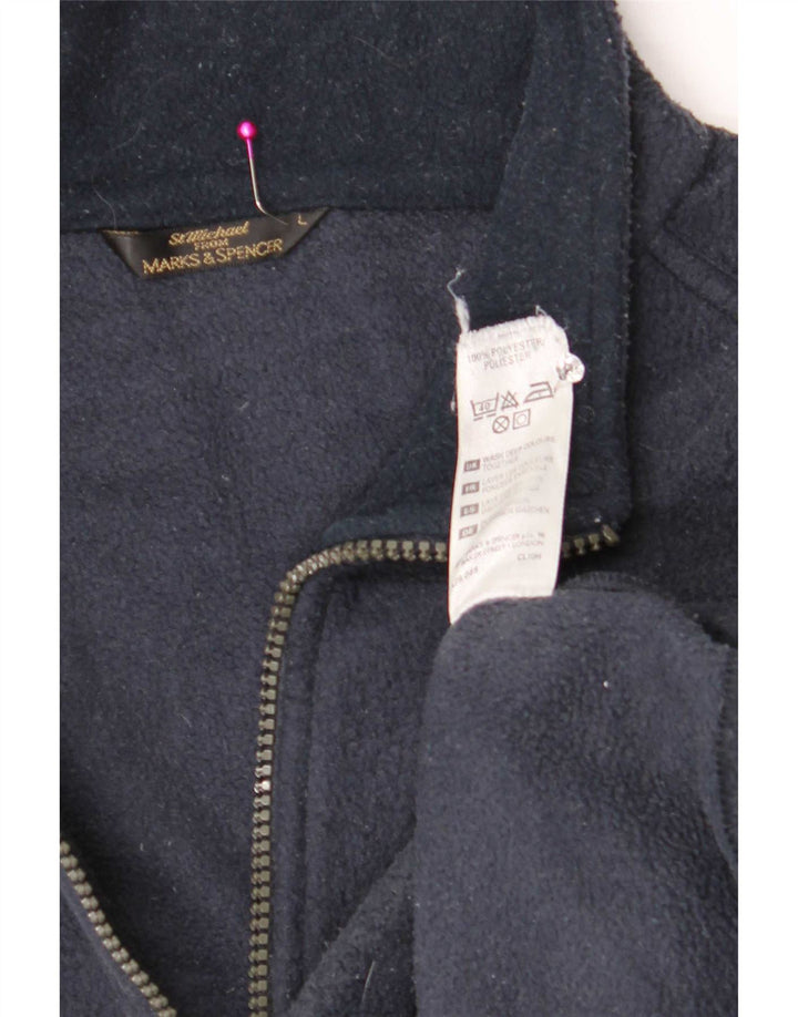 Мужская флисовая куртка Marks & Spencer St. Michael UK 40, большая темно-синяя