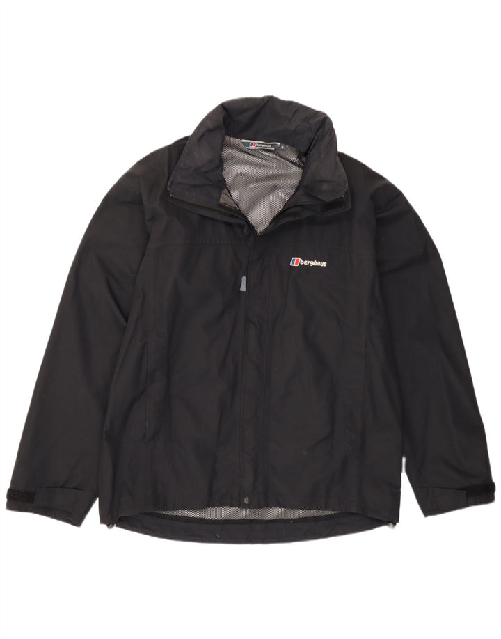 Berghaus Мужская дождевик с капюшоном UK 38 Средний Черный Нейлон
