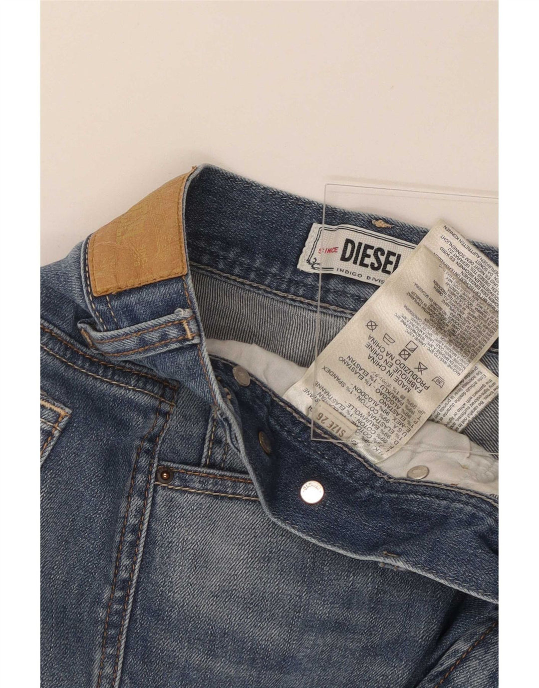 Женские джинсовые шорты Diesel, маленькие, синие, хлопок, W26