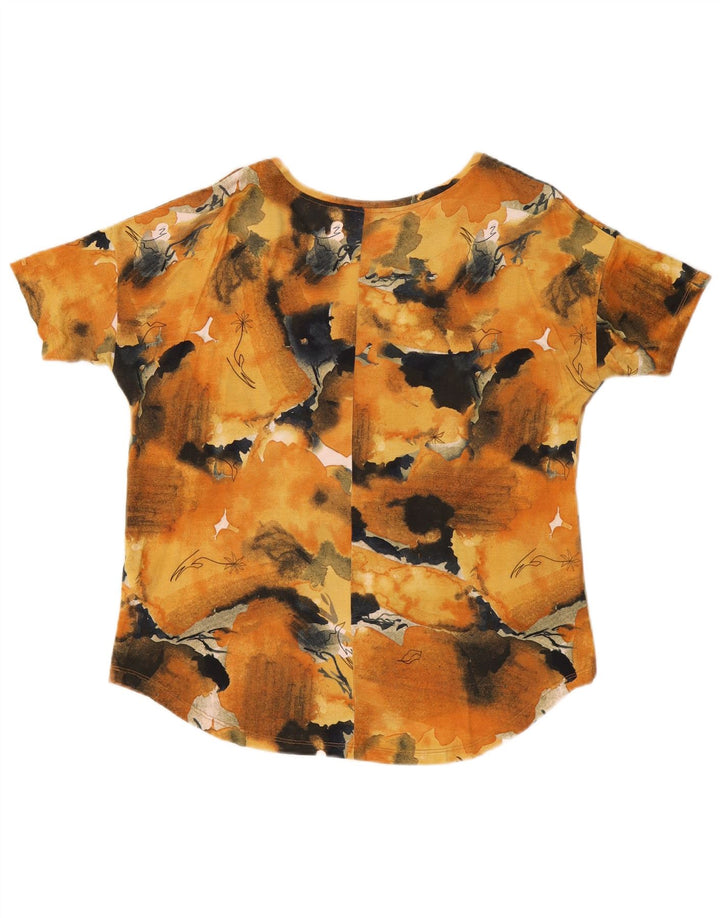 Женская футболка с рисунком ZARA Top UK 16, большая оранжевая вискоза Tie Dye