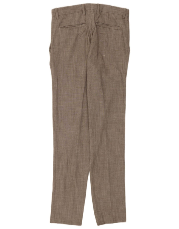 Мужские прямые костюмные брюки Zara EU 38, маленькие W30 L32, серый полиэстер