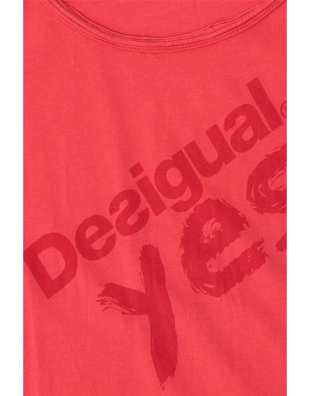 Женская футболка с рисунком Desigual Top UK 14, средний розовый