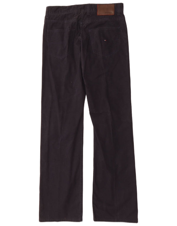 Tommy Hilfiger Мужские повседневные брюки Bootcut W32 L34 Темно-синие хлопковые