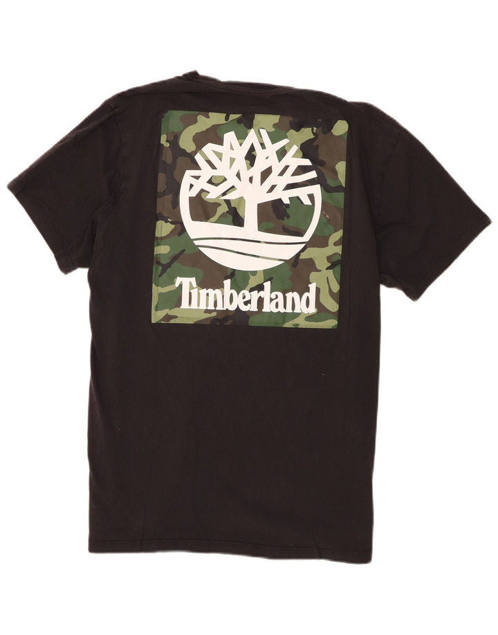 Мужская футболка с рисунком Timberland, маленький черный хлопок