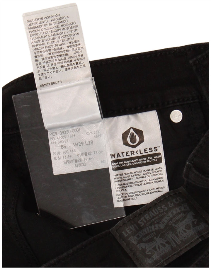 Женские классические джинсовые шорты LEVI'S W29, хлопок среднего размера, черные