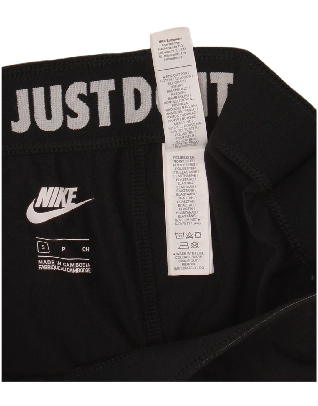 Женские леггинсы с рисунком NIKE UK 8, маленькие черные хлопковые