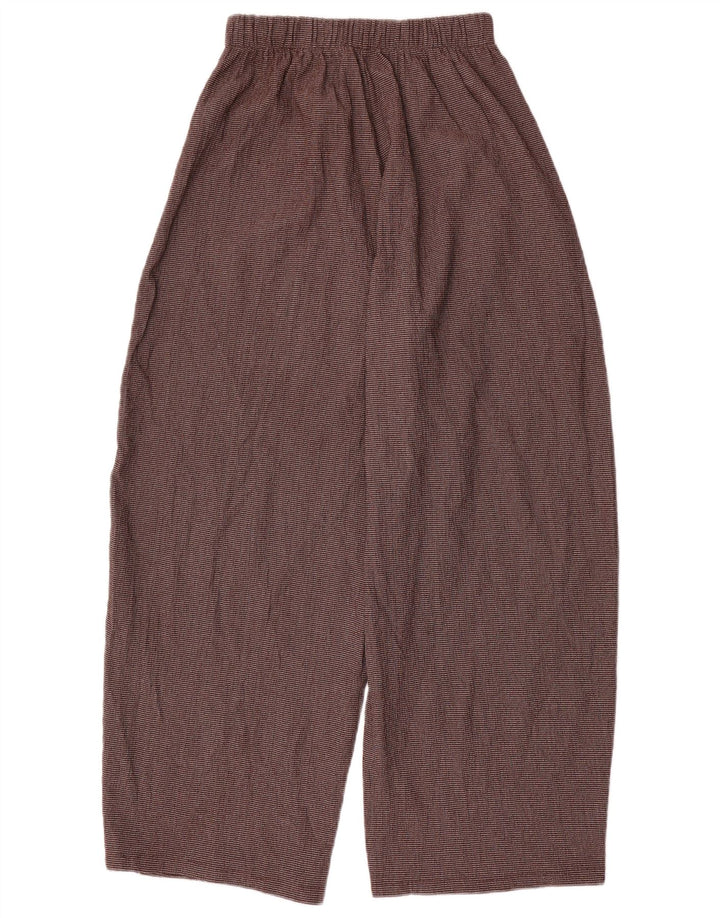 Женские брюки-шаровары Zara Medium W30 L28, коричневые полиэстер в клетку