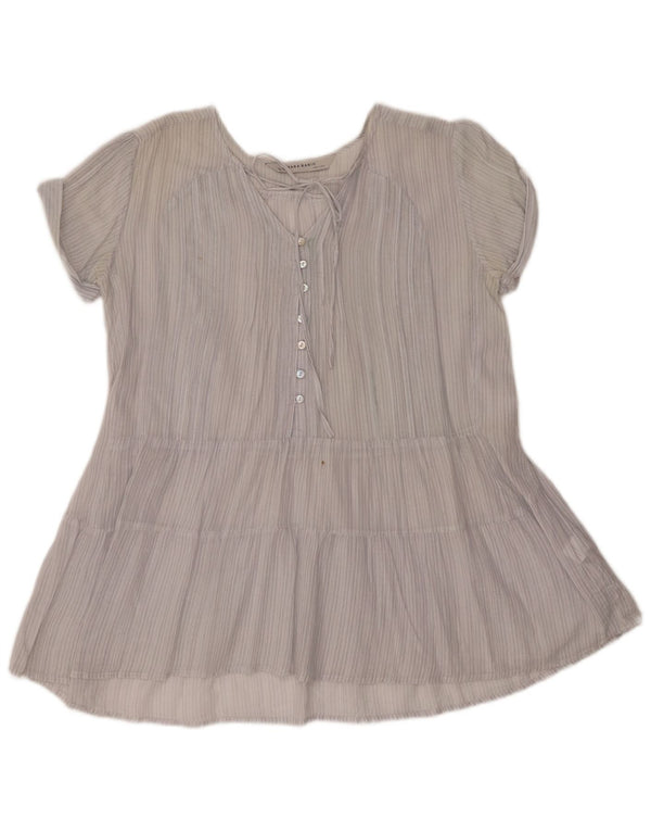 Женская блузка Zara Top UK 6 XS, хлопок в синюю полоску