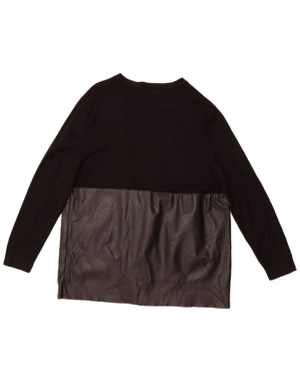 Женский свободный кардиган ZARA UK 10, маленький черный цветной блок