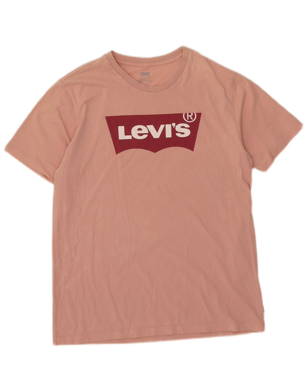 Мужская футболка с рисунком Levi's, хлопковый топ среднего розового цвета