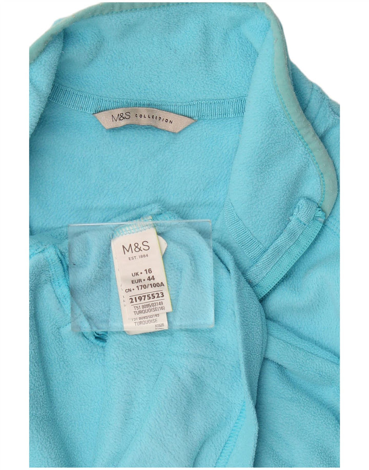 Женская флисовая куртка Marks & Spencer UK 16, большой синий полиэстер