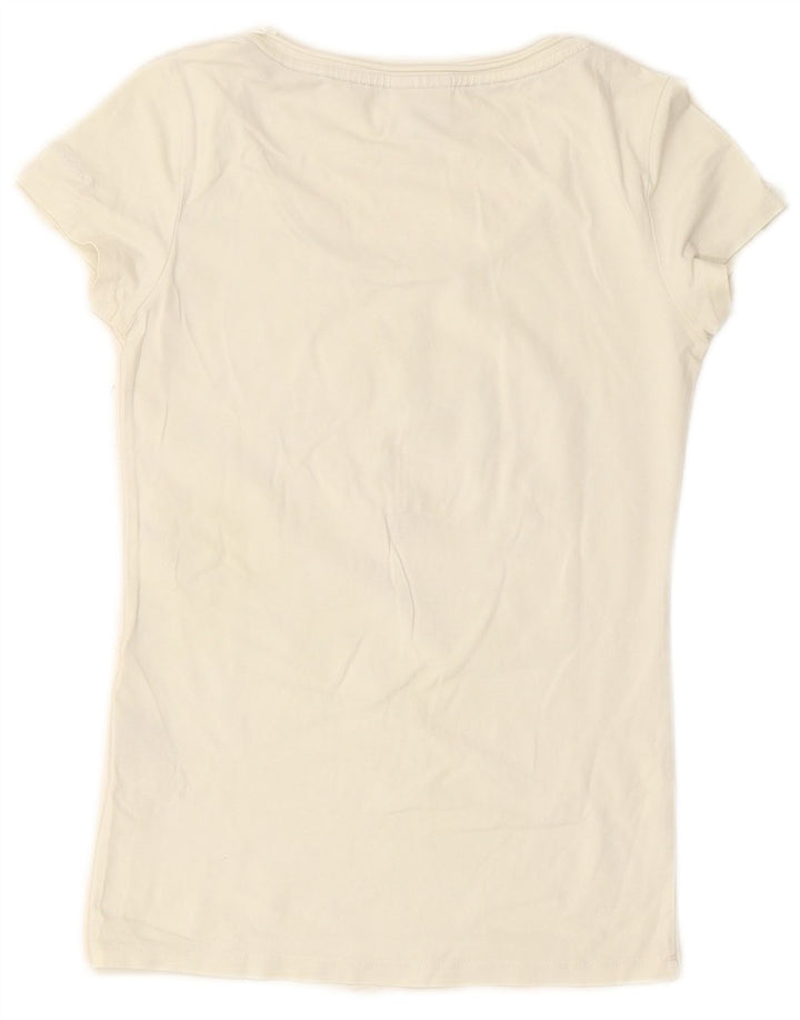 Женская футболка с рисунком AERONAUTICA MILITARE Top UK 10, маленькая, белый хлопок