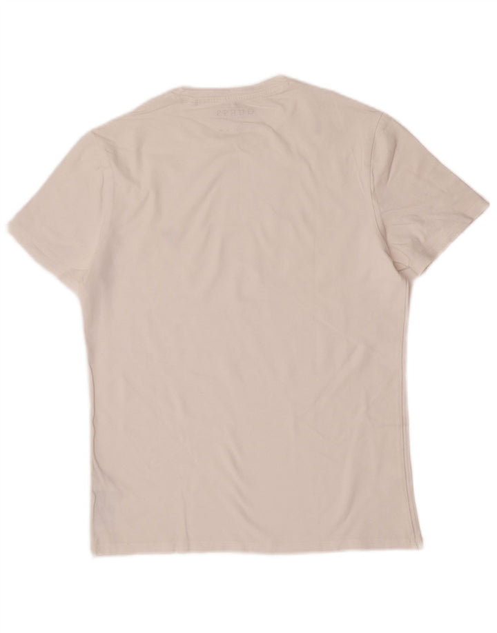 Мужская футболка Guess Super Slim Fit из хлопка среднего размера белого цвета