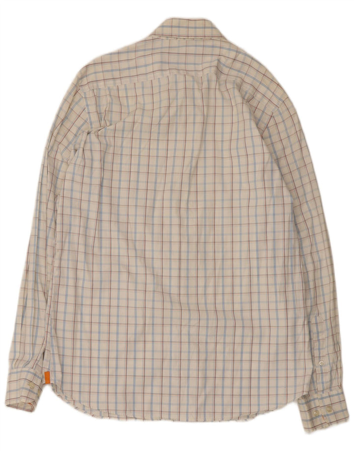 Мужская рубашка Massimo Dutti в крупную белую клетку