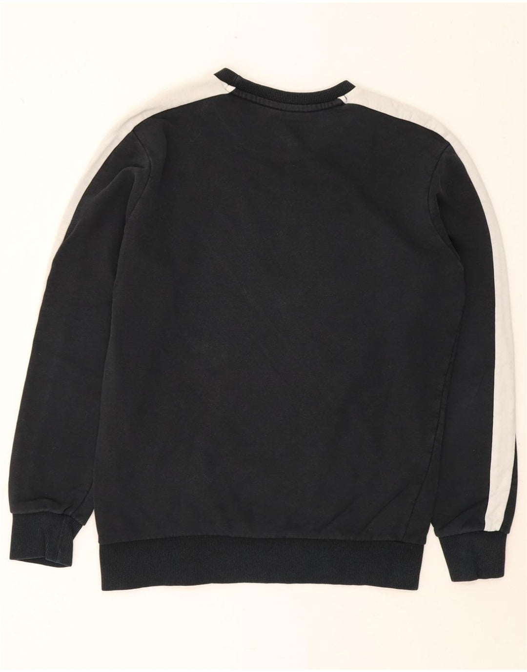 PUMA Mens Graphic Sweatshirt Jumper Small Black Colourblock Cotton Vintage Puma and Second-Hand Puma from Messina Hembry 