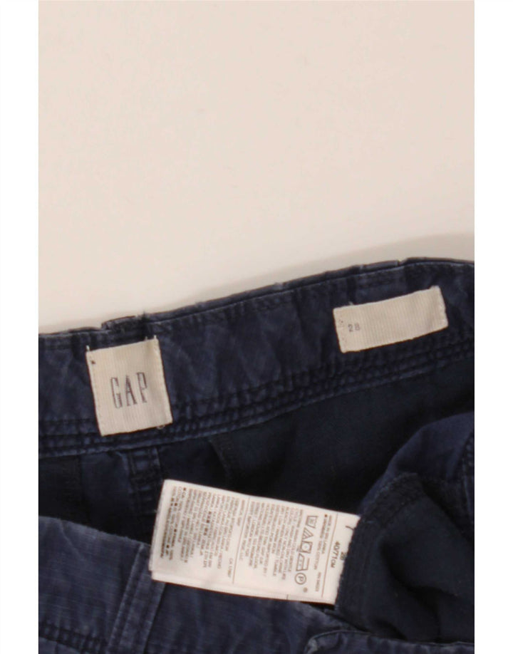 Мужские шорты-карго Gap W28, средние, темно-синие, хлопковые в полоску