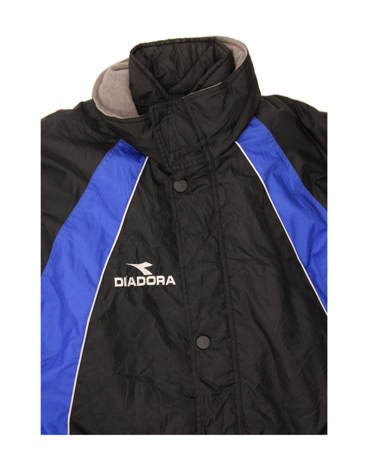 Мужская ветровка DIADORA UK 46 3XL, черный полиамид с цветными блоками