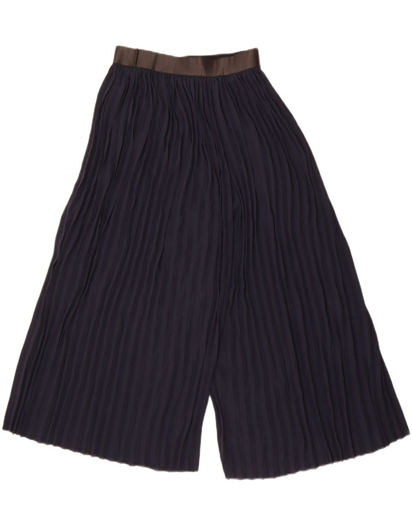 Zara Womens High Waist Harem Trousers Small W26 L21 Navy Blue Polyester