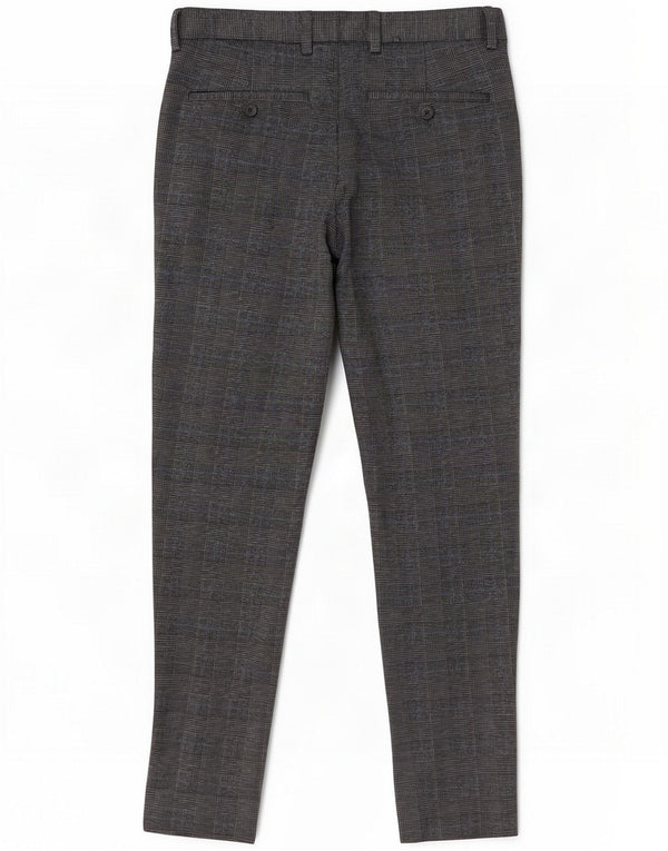 Мужские брюки чинос Jack & Jones Marco Slim W28 L27 серые с узором «гусиные лапки»