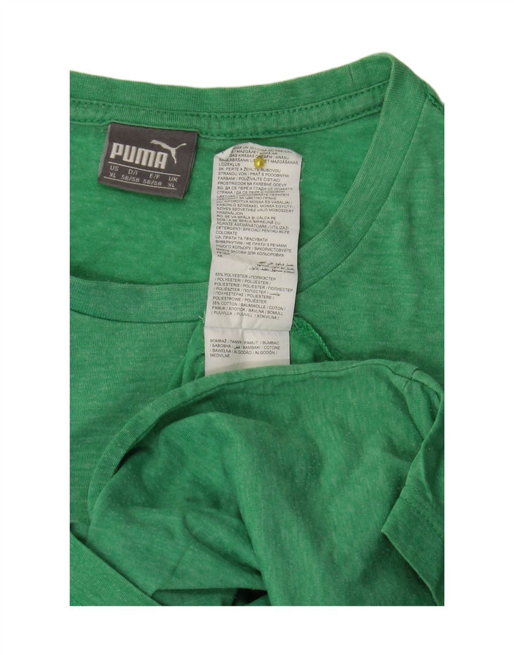 Мужская футболка с рисунком Puma Top XL, зеленый полиэстер