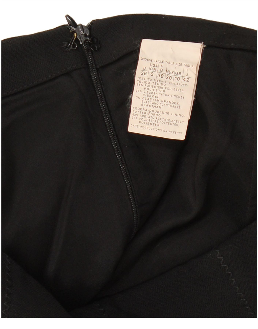 Женская юбка-карандаш VINTAGE UK 10, маленькая W29, черный полиэстер