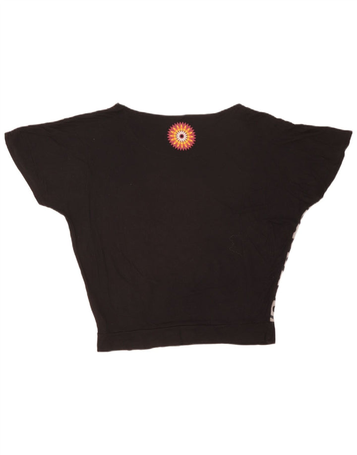 Женская блузка с рисунком Desigual Top UK 14, средний черный, вискоза с геометрическим рисунком