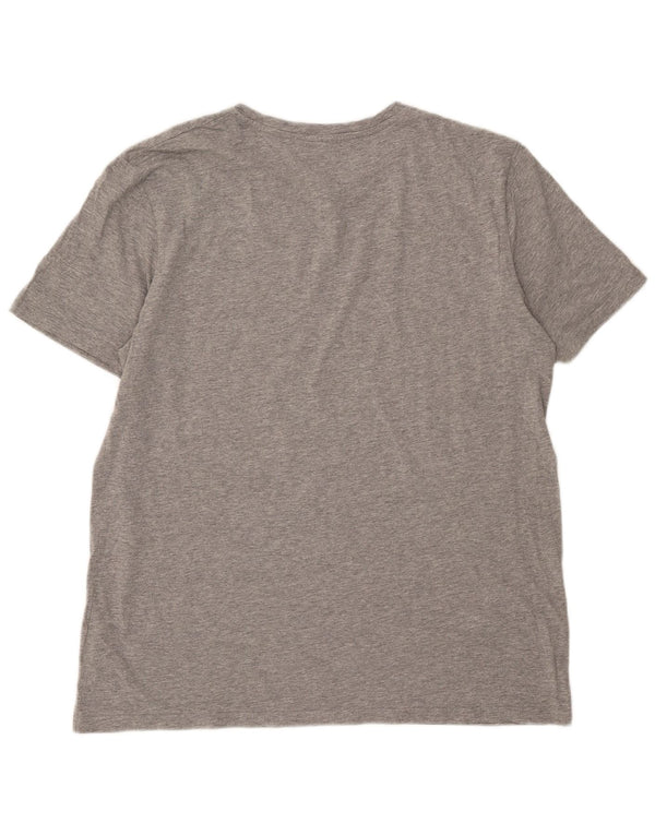 Мужская футболка с рисунком Jack & Jones, 2XL, серый хлопок с крапинками