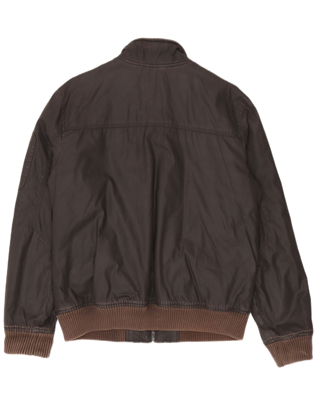 Мужская куртка-бомбер Zara UK 40, большая коричневая, хлопок