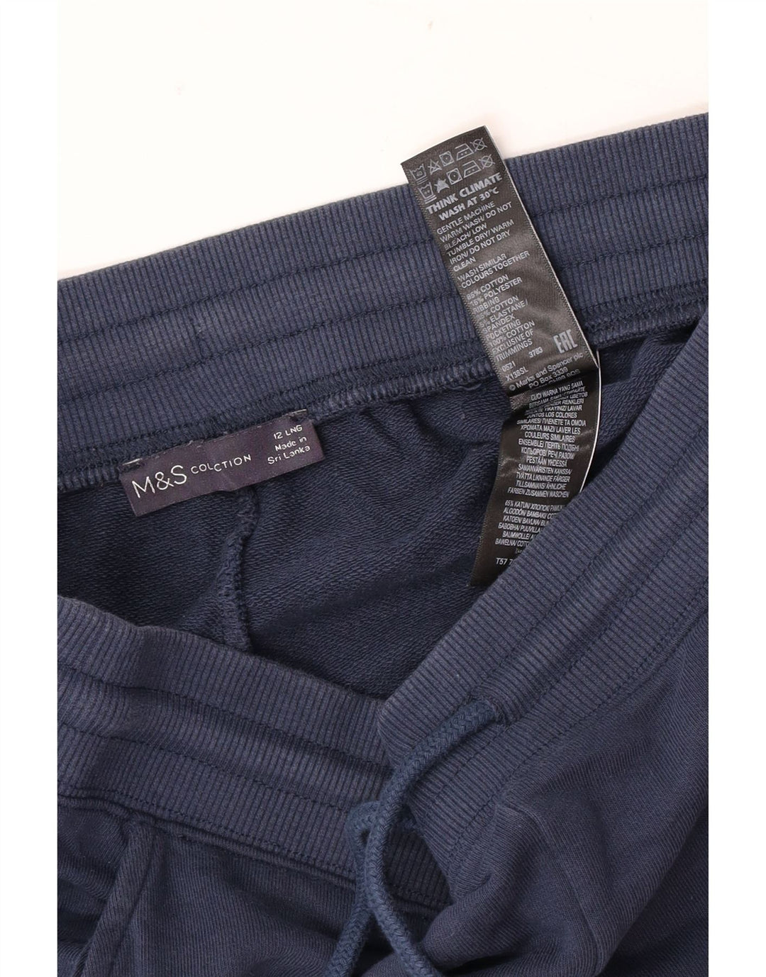 Женские спортивные брюки Marks & Spencer, джоггеры UK 12, средние, темно-синие