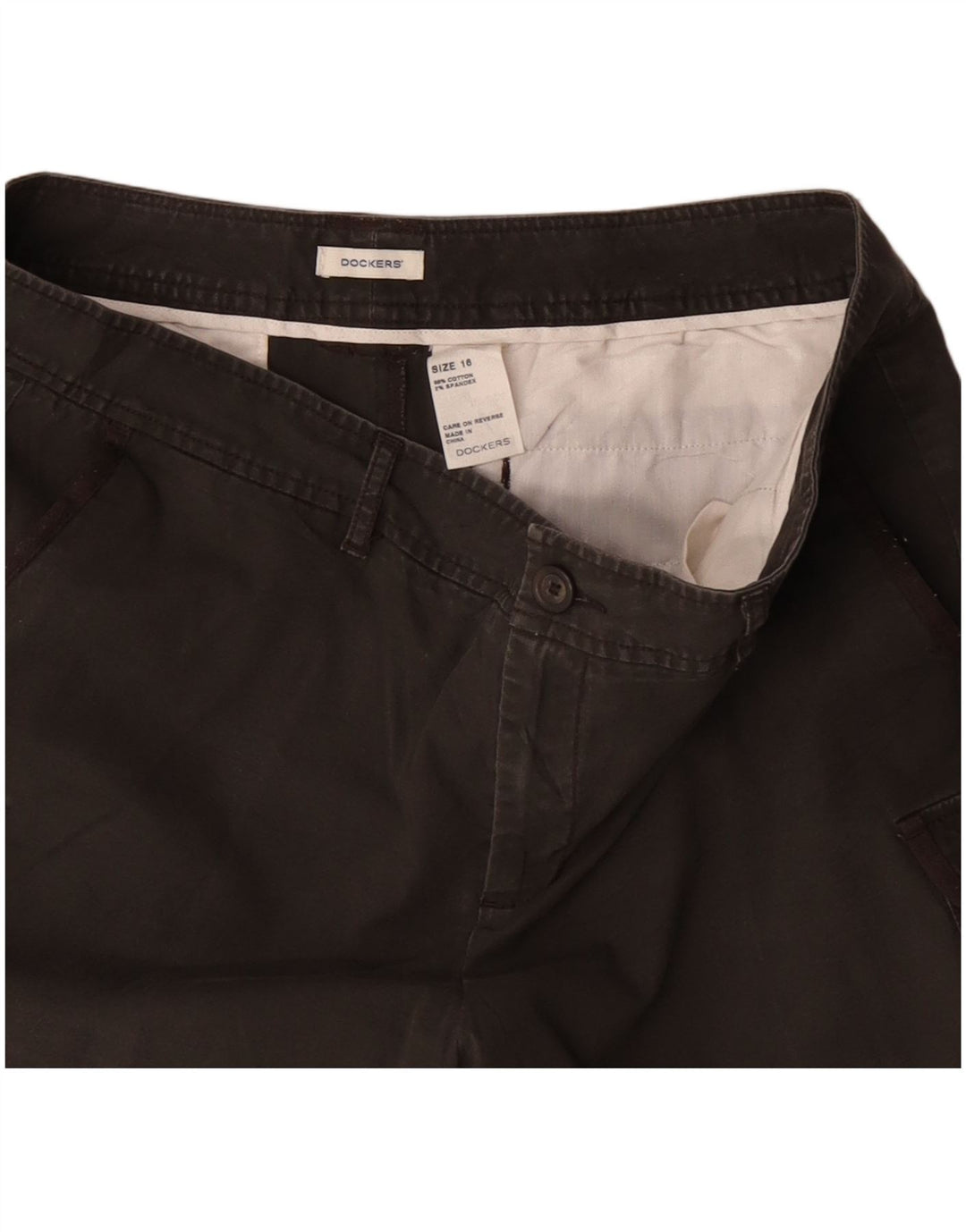 Женские шорты карго DOCKERS США 16 2XL W38 Серый хлопок