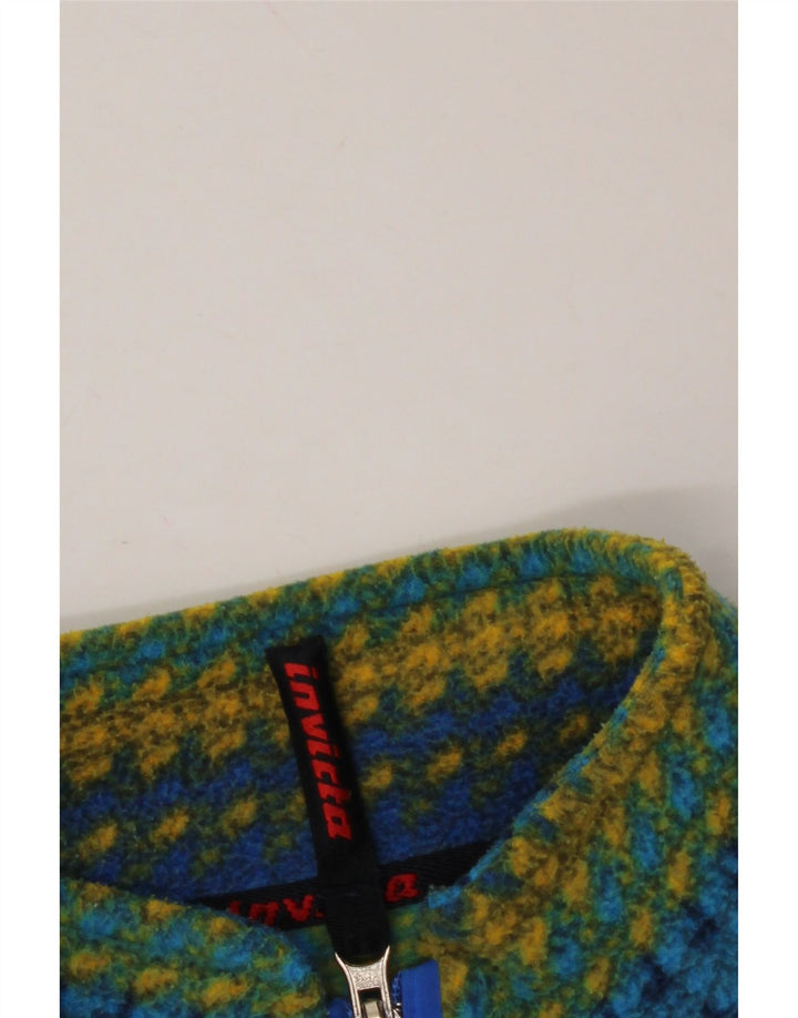 INVICTA Мужской флисовый джемпер с воротником на молнии, большой, в разноцветную полоску