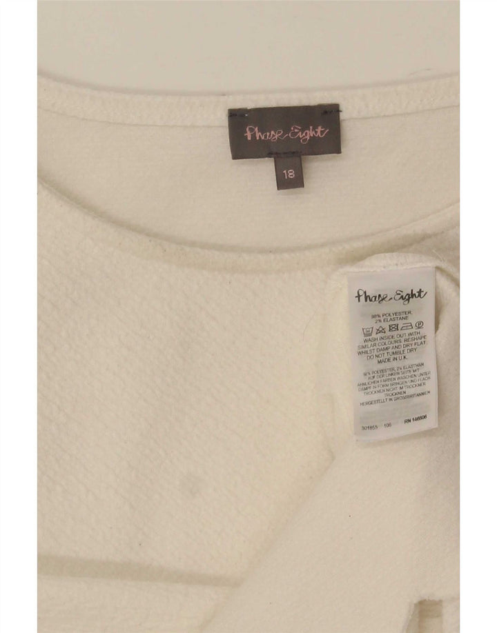 Женская блузка Phase Eight Top UK 18 XL из белого полиэстера